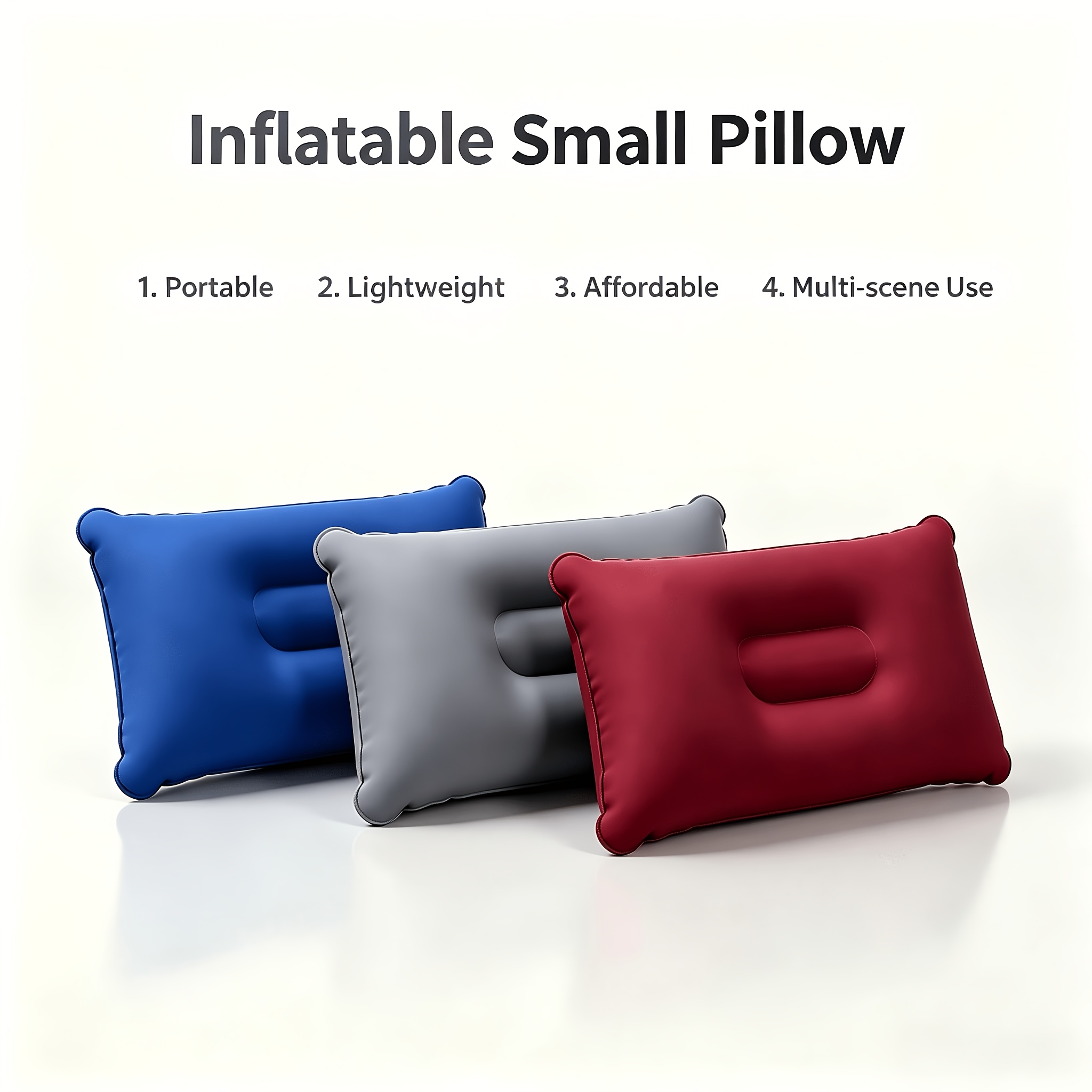 A4 Size Inflatable Camping Pillows, 1-Pack or 2-Pack