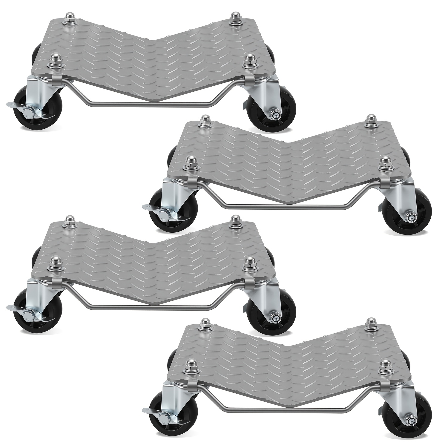 Tyre Handling Trolley (tyre Handler Only; Tyres Not Included), Steering Aid, Steering Rollers, Tyre Mover; Suitable For , Cars, Lorries And Tractors; Load Capacity: 500kg Per Unit