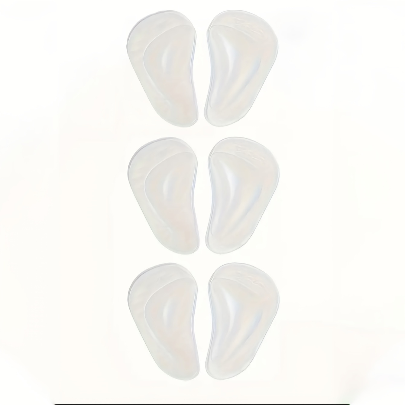 TEMU 6pcs Self-adhesive Thick Gel Pad - Transparent, Breathable And Comfortable Insole, High-quality Arch Support Insole, Washable And Reusable Gel