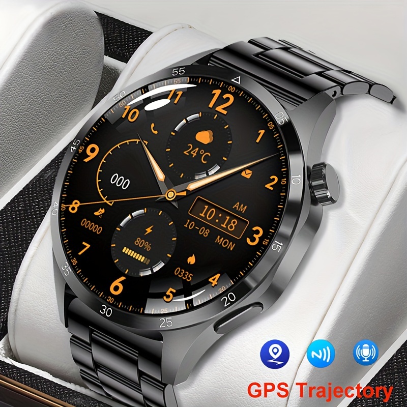 2024 New NFC Smart Watch Men Watch 4 Pro AMOLED 454*454 HD Screen AI Voice  Wireless Call GPS Trajectory Smartwatch Men Sport Fitness Watches