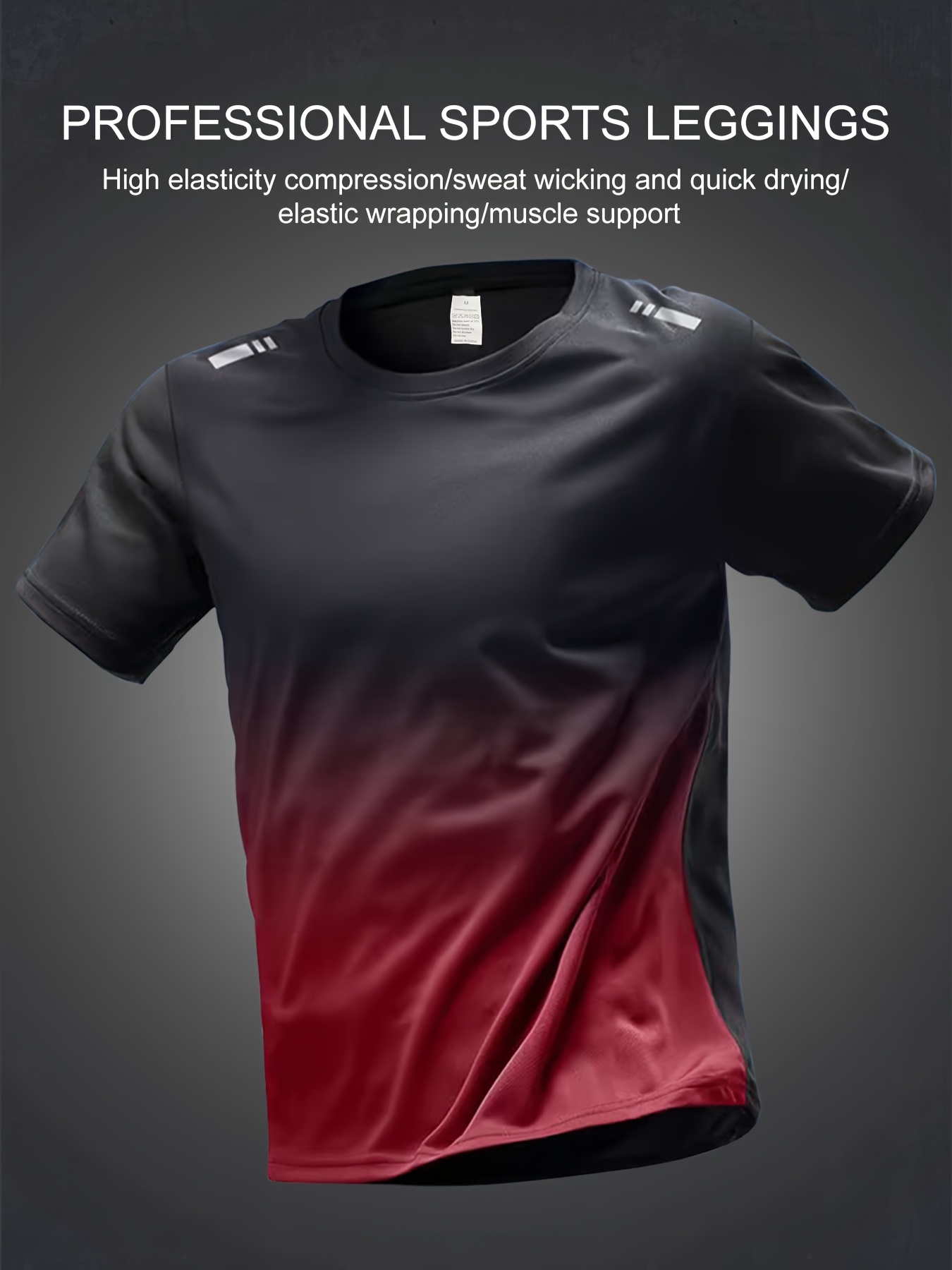 Men's Breathable Mesh Gradient T-Shirt - Loose Fit, Short Sleeve, Round Neck | Sporty & Casual Summer Tee