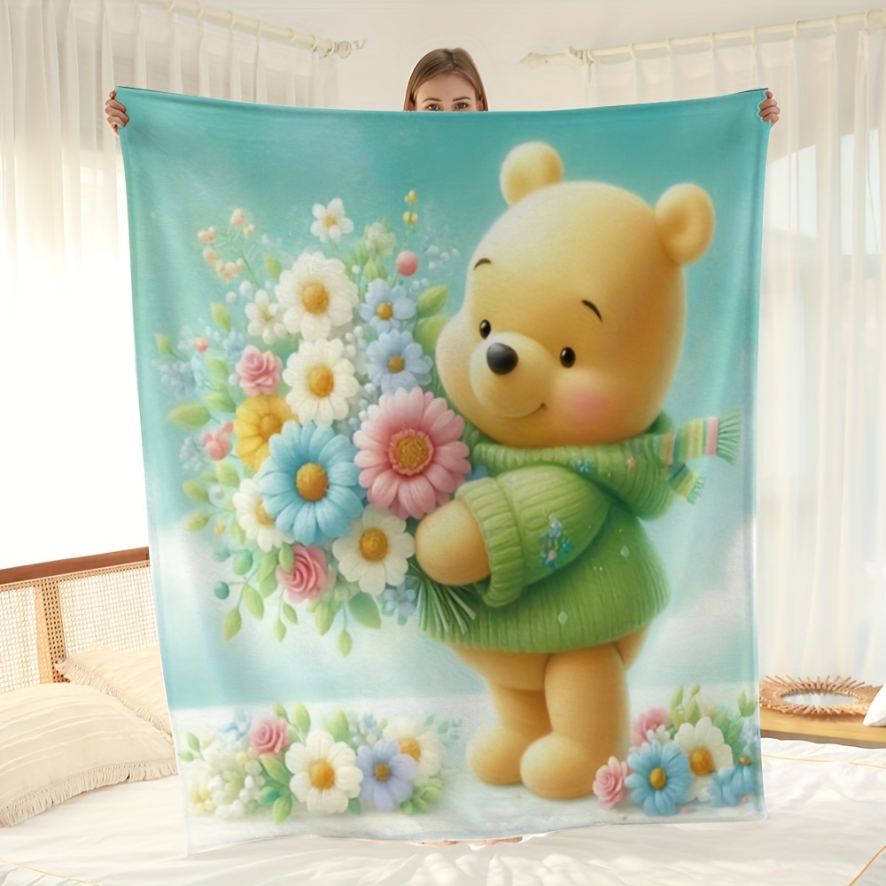 

Cute Blanket, Soft Flannel 4 Seasons Light Sofa Blanket For Living Room Bedroom Decor, Traveling Use