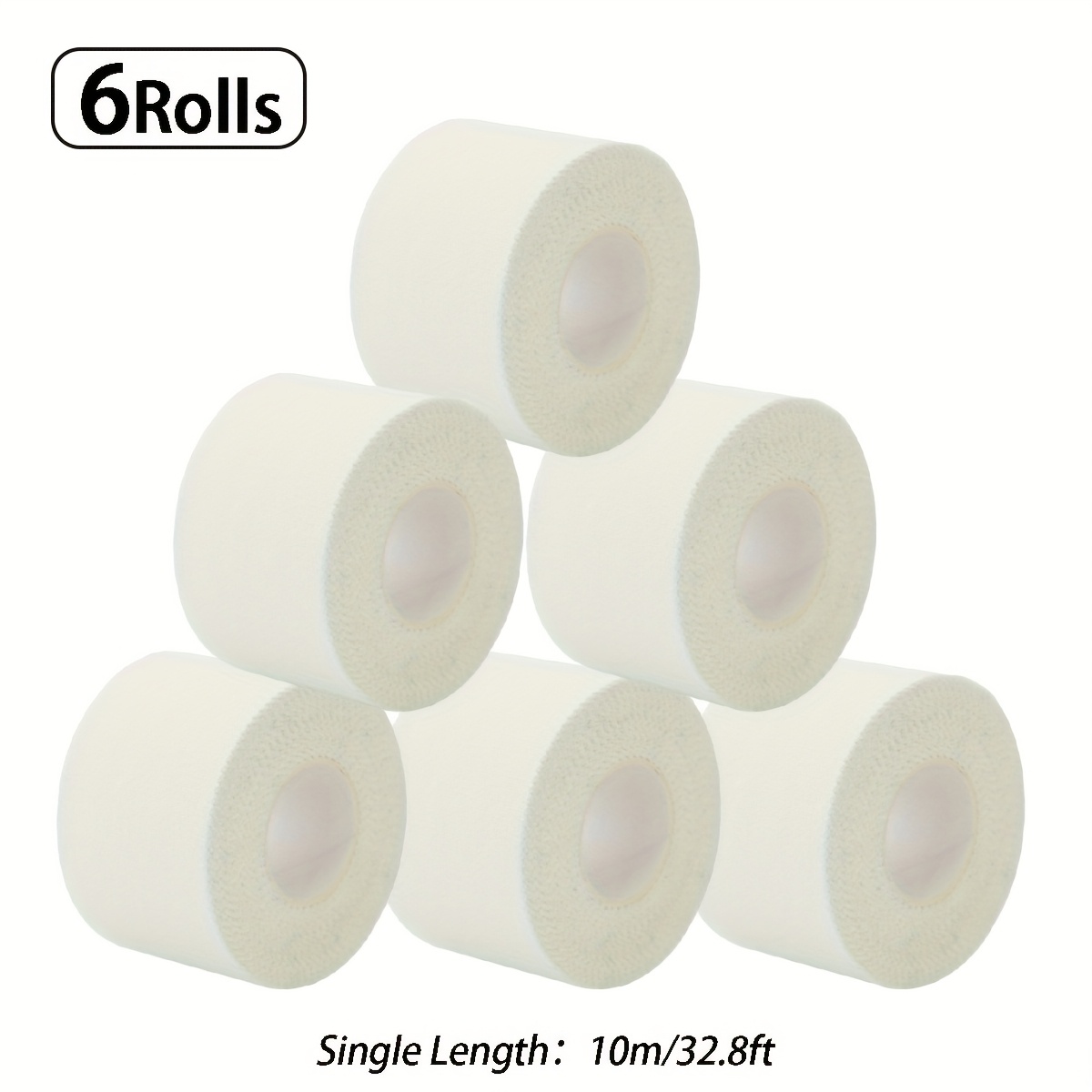 Image of 2025 New Model, 3/6 Rolls Sports Tape, White Athletic Tape, Easy To Tear And Durable, No Residue , Perfect For Athletes, , Gymnastics, Boxing, , Hockey, Best For Christmas, Perfect For Thanksgiving