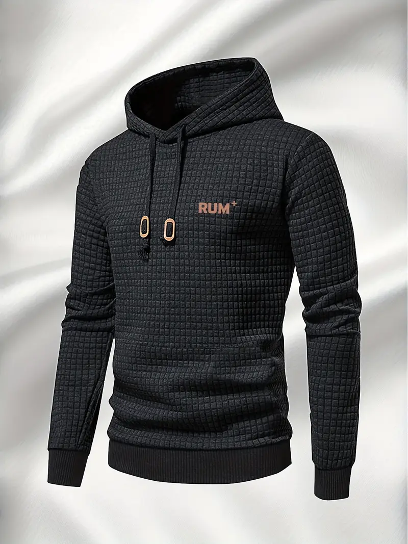 Black Men's Casual Athletic Hoodie