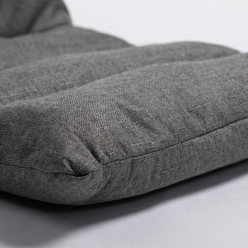 Silla de Oficina Moderna para el Hogar con Ángulo Ajustable, Respaldo Envuelto en Esponja Suave, Ideal para el Hogar, Dormitorio, Dormitorio, Balcón - Tela Gris/Metal, Cojín para Silla de Oficina, Uso de Computadora