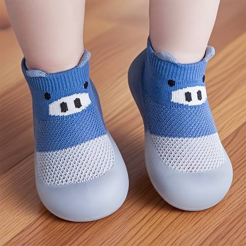 spring summer mesh breathable floor socks for 0 3 year old infants adorable cartoon animal designs soft silicone anti fall sole for protection indoor outdoor dual use shoes ensuring baby walking