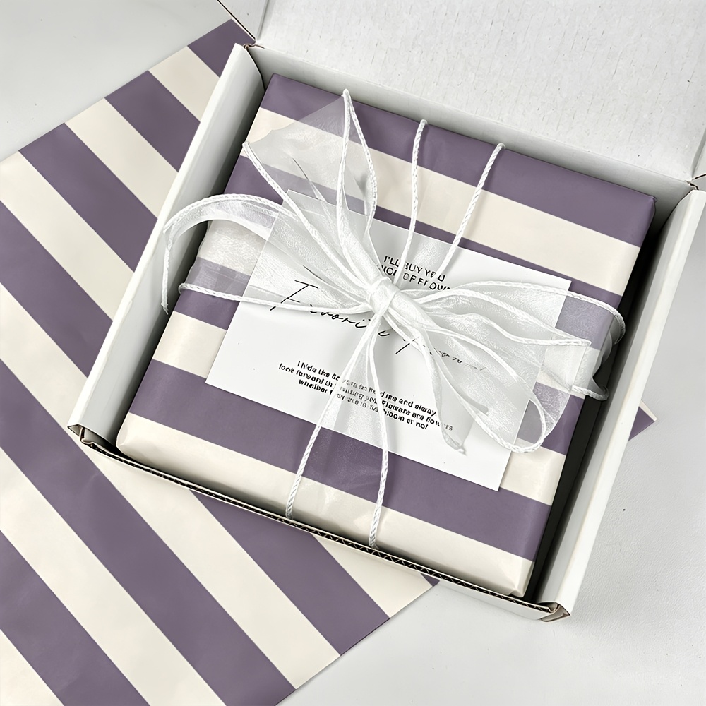 Image of 1 Roll 50x300cm (19.7x118.1in) Gift Wrapping Paper Stylish - Featuring Beautiful Stripe Pattern In Vibrant Colors. Perfect For Gifting, Birthdays & Holidays. Easy To Wrap, This Gift Wrap Roll Adds A !