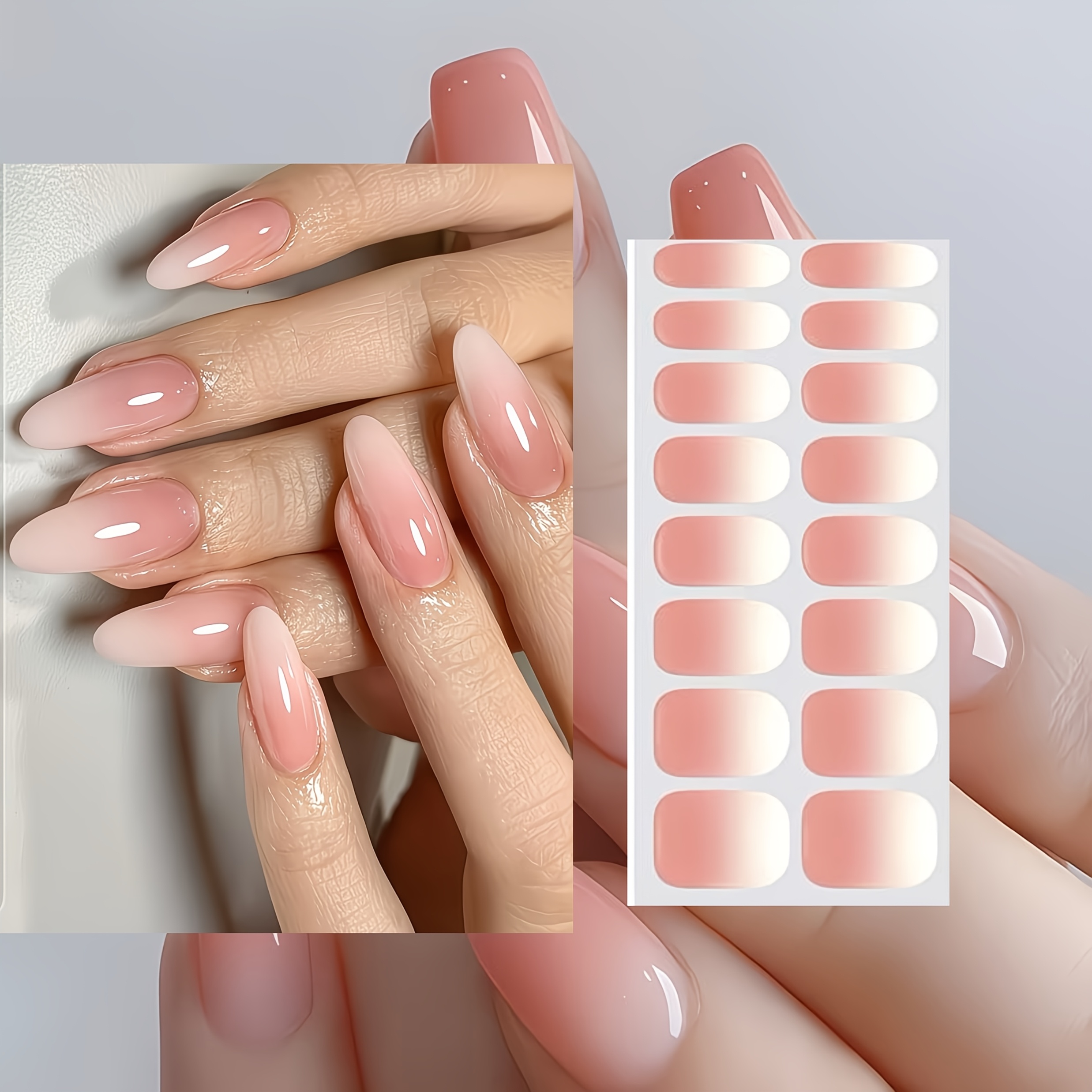 TEMU Classic Nude Series Nail Art Design, No Curing Required, Quick Diy Manicure