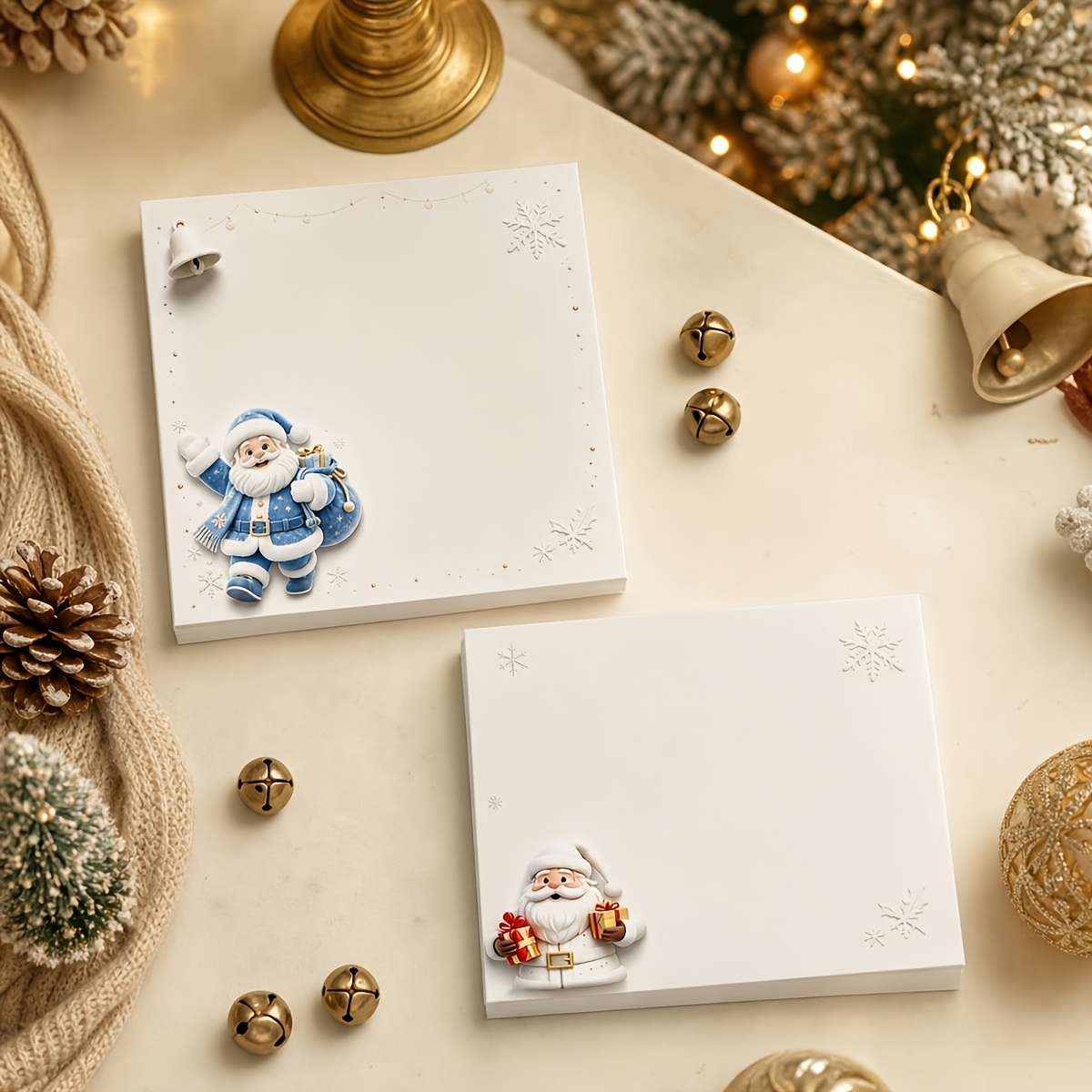 TEMU 2 pezzi di blocchetti di note natalizie da 100 fogli per note, promemoria e journaling - Totale 100 fogli con festive, , , regali di Natale e da