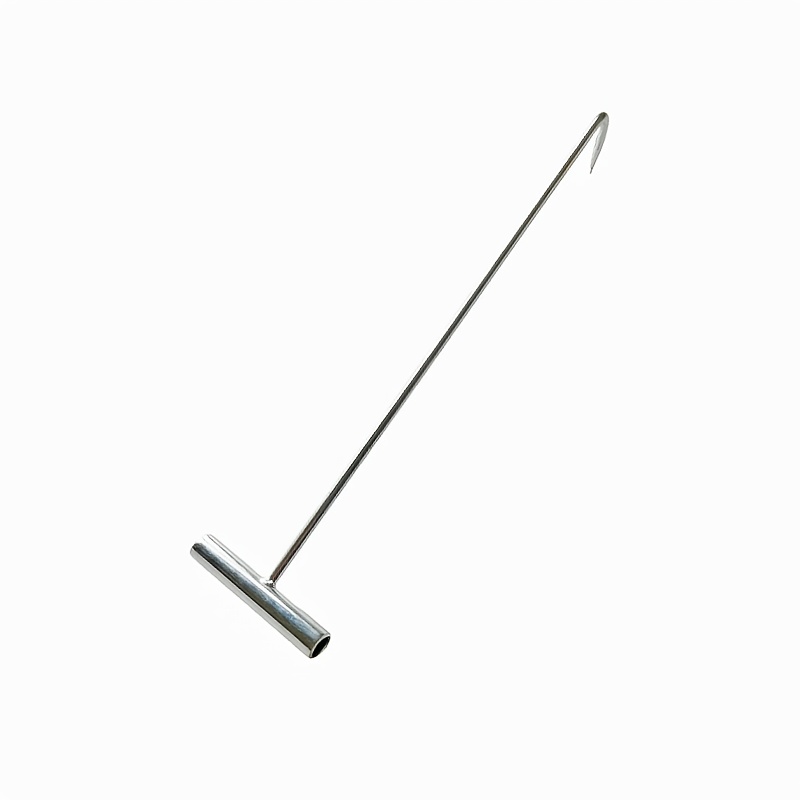 E-shop Stählerischer T-förmiger Haken: 1 Stück, Länge 11,81 Zoll; 1 Stück, Länge 19,69 Zoll; Kann den Schachtdeckel anheben; Rollladentürschalter;