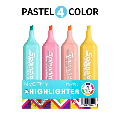 nvgemy 4 6 12pcs chisel tip highlighters set fluorescent pastel colors quick dry no bleed 1 4mm line width portable clip for journal note taking supplies back to school