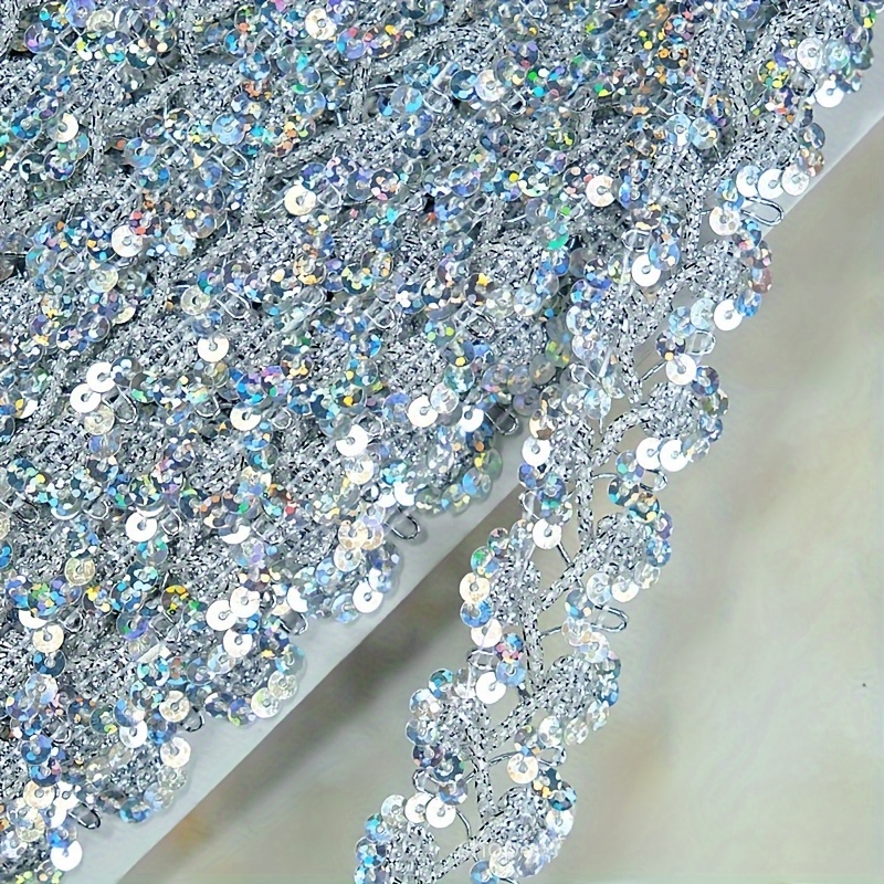 200cm Laser Sequin Lace Weaving Ribbon Decoration Accessory Shining Hollow