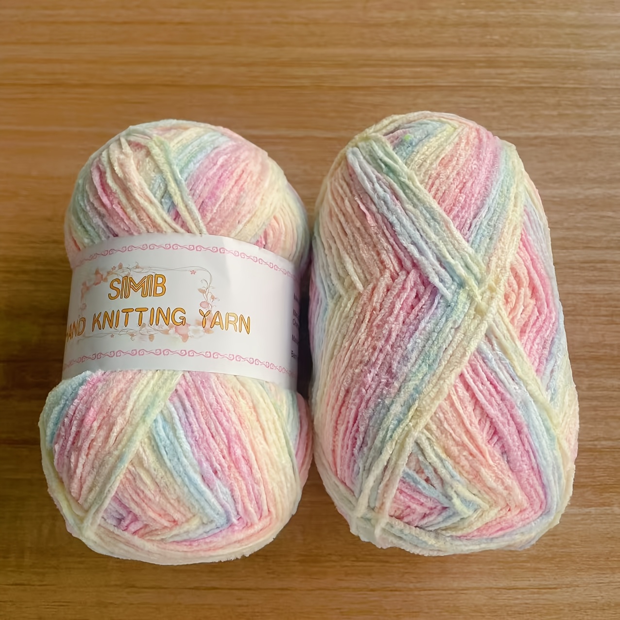 TEMU 2pcs Per Pack, 450 Meters Total, Colorful And Yarn. Rich And Vibrant Colors With A Soft And Comfortable . 100g Per Piece, Long-section Tie-dyed