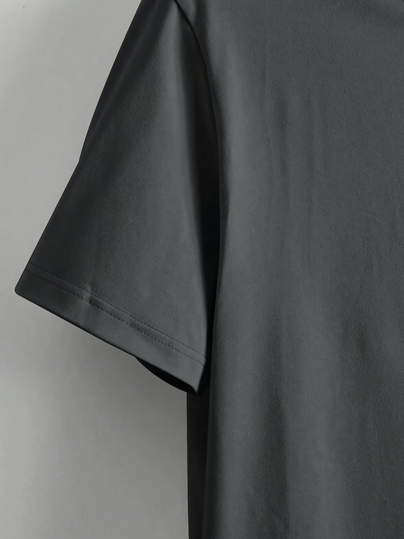 Men's Vintage Compass Print Short Sleeve Crew Neck Casual Sports Thin T-shirt for Summer and Spring, Polyester Versatile Top For Summer