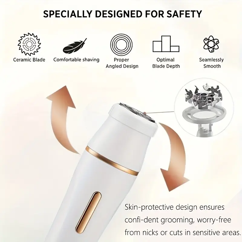 electric multi function trimmer with eyebrow nose hair trimmer and shaver unisex rechargeable body grooming kit for women men bikini line trimmer set portable gift for ladies dad father Product details 3