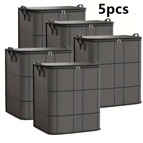 photo de l'article 5pcs grand sac de rangement vertical pour fenêtre mobile. tailles disponibles, . tissu épaissi, et durable. convient aux différentes besoins de déplacement et de rangement, idéal pour le déplacement, rangement sous le lit