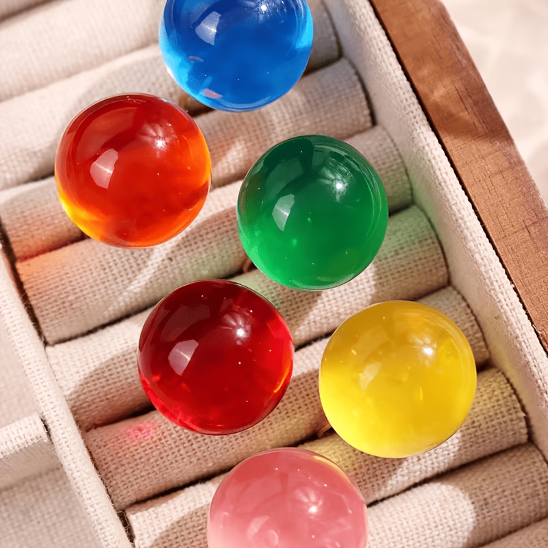 3pc Transparent Resin Rings Set for Women, Minimalist