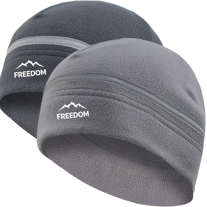 TEMU 2pcs Set Of Men's And Women's Autumn And Winter Snow Hats, Night Running Hats, And Warm Sports Hats, Suitable For Outdoor Fishing And Running