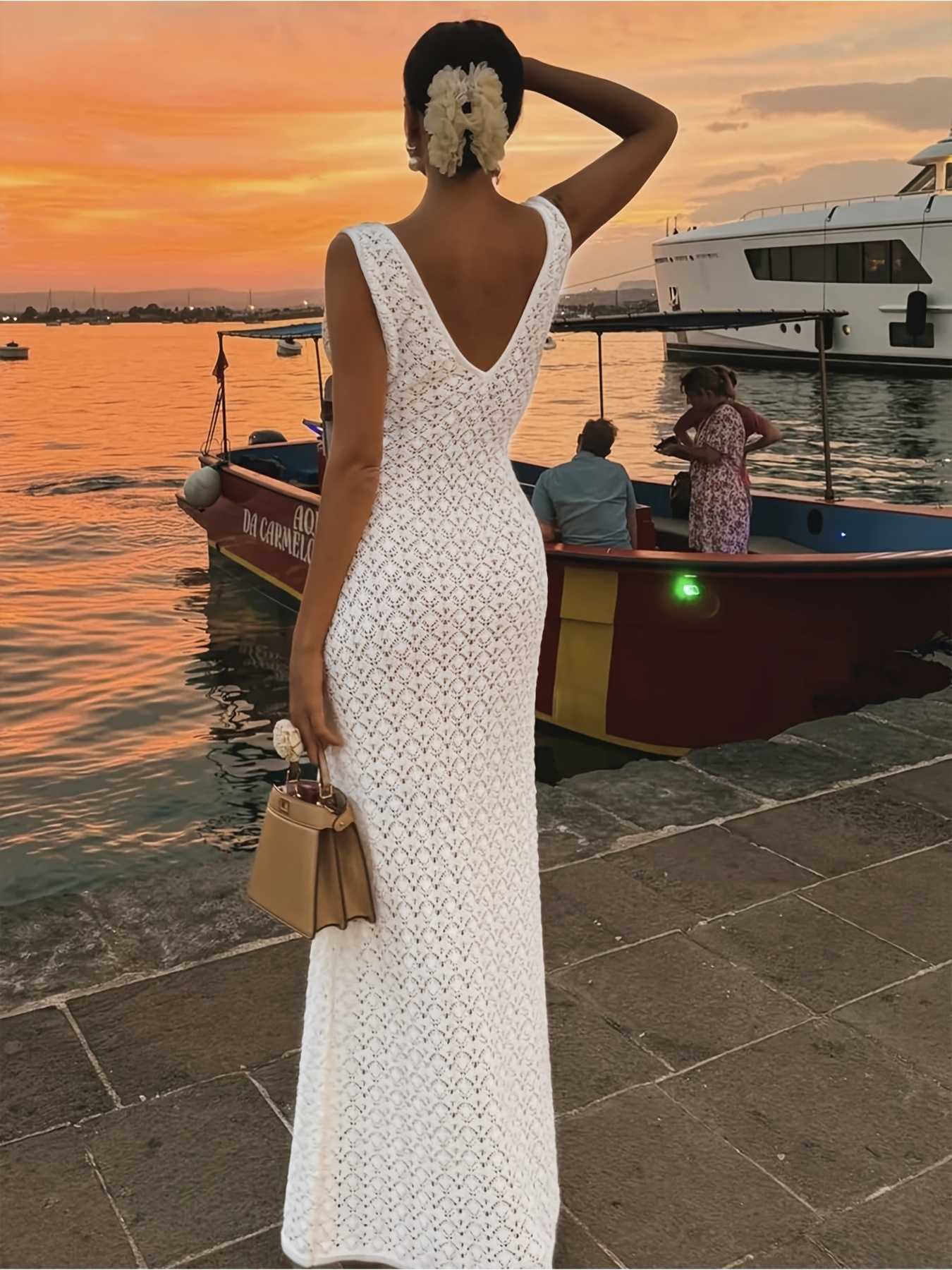 2025 spring summer v neck hollow sweater dress - Temu South Africa