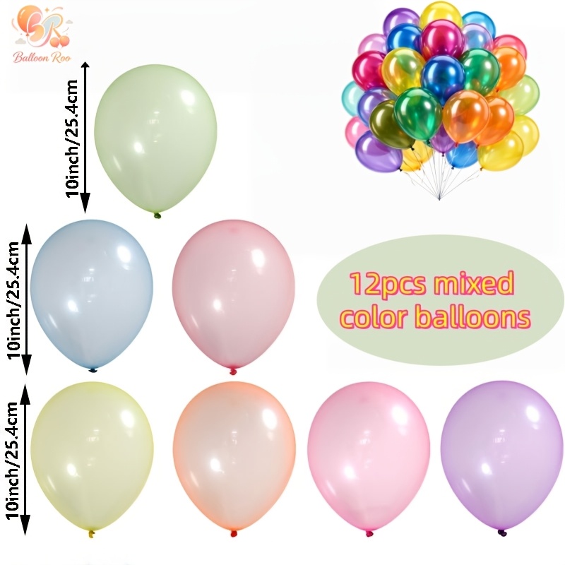 TEMU 12pcs, Mixed Color Pearl Latex Balloons, Suitable For Birthday, Proposal, Engagement Decoration, Carnival, Shower, Holiday Party Decoration,