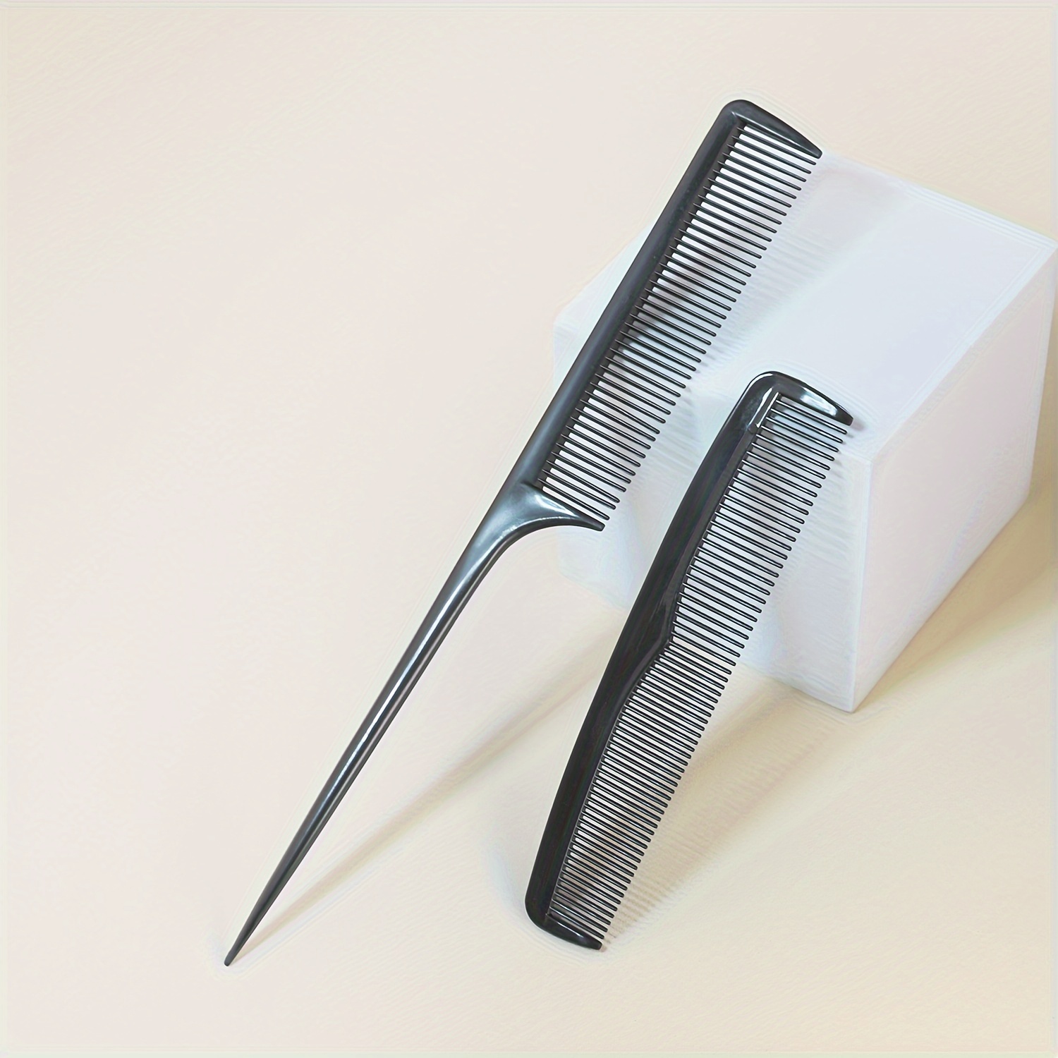 2pcs Styling Combs, Mouse Tail Handle Heat-resistant Anti-static Hair Tail Comb Salon Hairdressing, Unisex