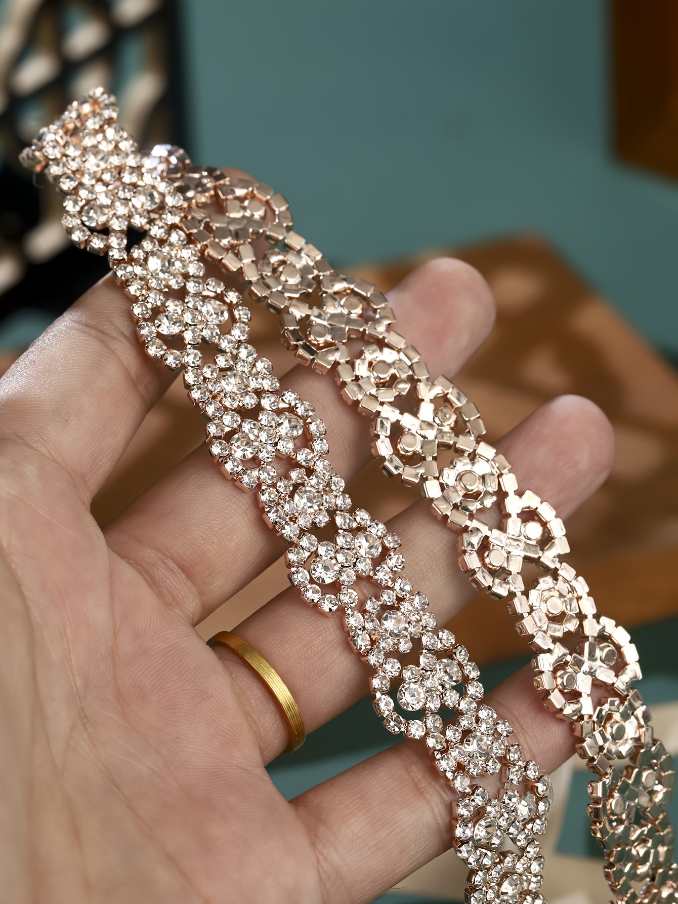 gold beaded belt for dress Cute Gold Beaded Bracelet Set | Trendy Bracelets main image 1