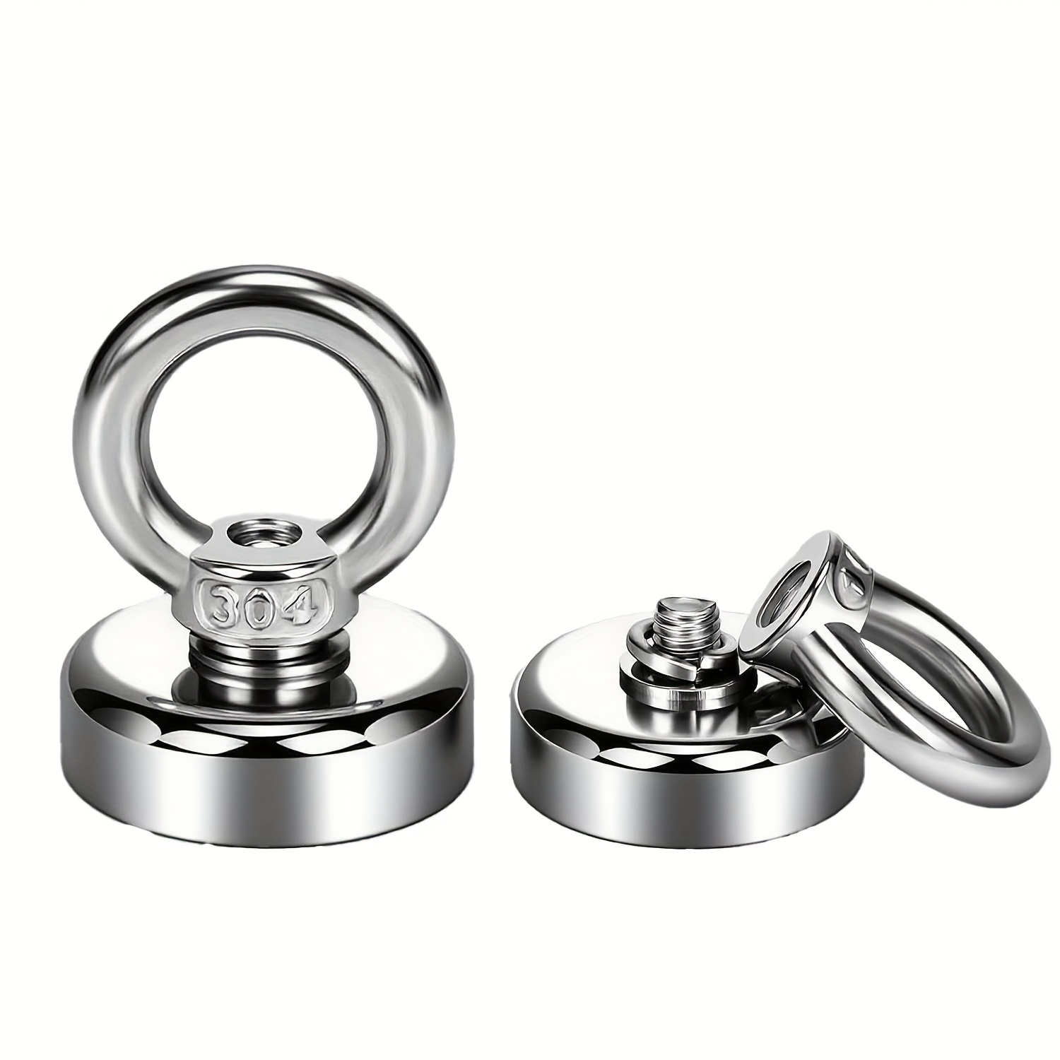 12-Pack Large Magnetic Hooks – 2.8" Long, Heavy Duty Metal & Magnet – Strong Hold, No Drilling – For Refrigerators, Garages, Kitchens, Cruise Cabins & More