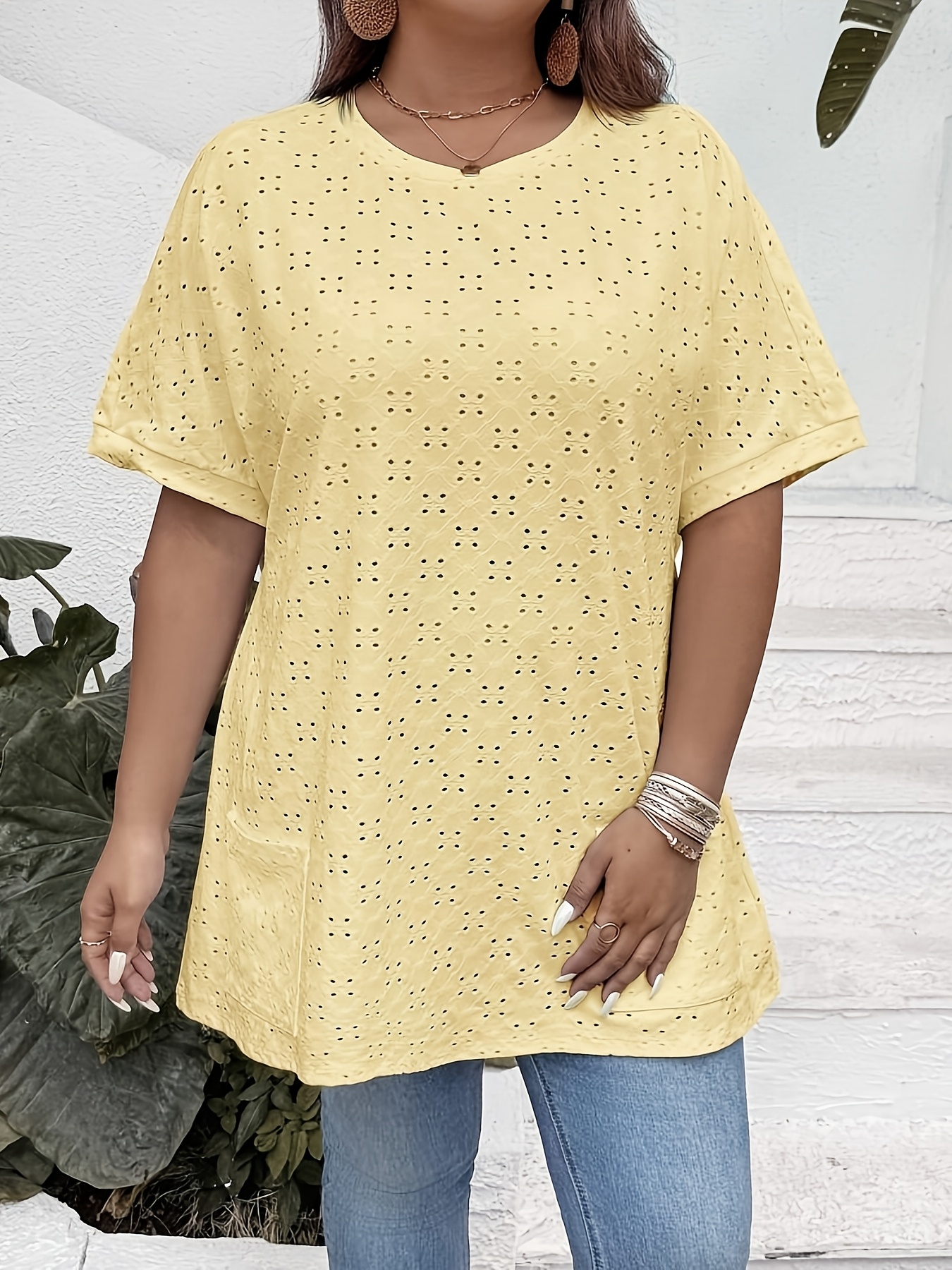 plus size plus size western spring summer new style pocket breathable solid short sleeve t shirt
