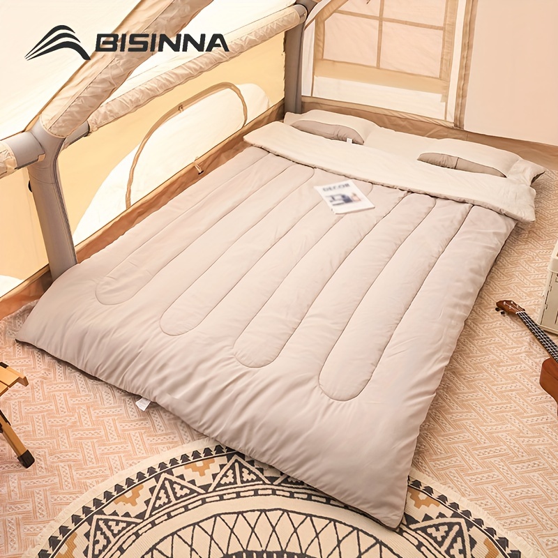 

Bisinna Thickened Cotton Sleeping Bag: Long- Temperature Lock, Zipper Closure, Polyester Silk Fabric, Washed Cotton , Comfortable And Skin-friendly For