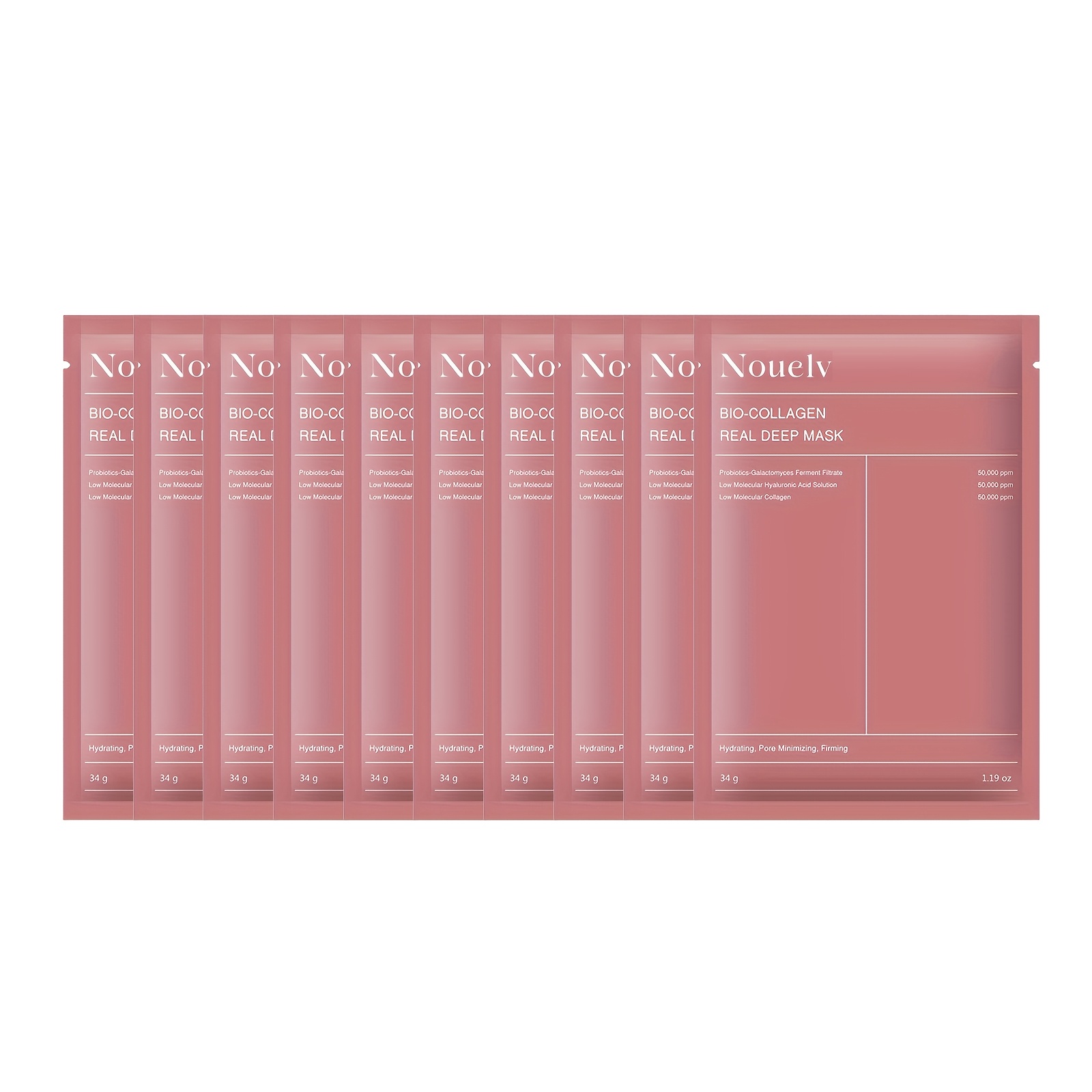 10-sheet Pack Absorbable Collagen Mask Moisturizing Skincare White Translucent Full Face Separate Soluble Mask Sleeping Mask