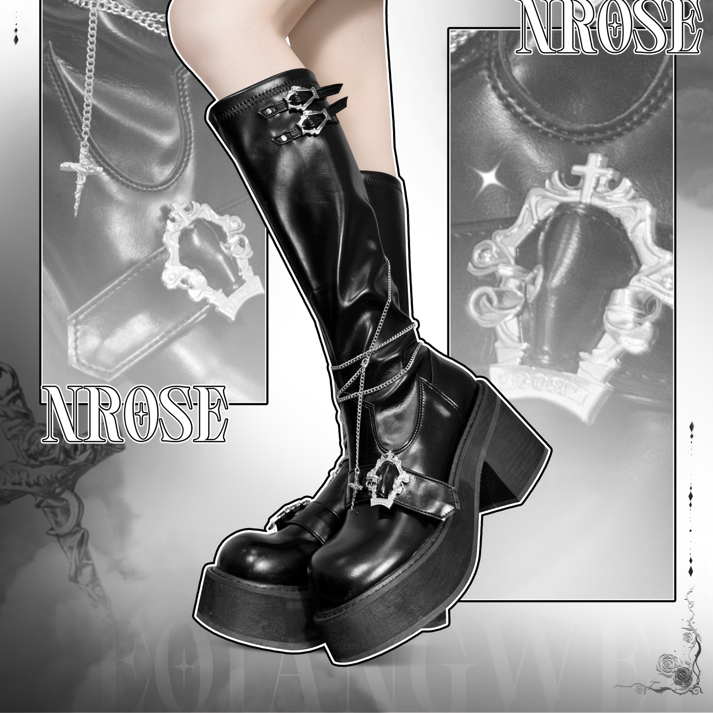 y2k punk platform spicy gothic boots women
