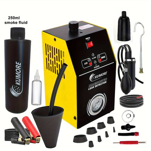 new model automotive smoke machine with 250ml smoke fluid smoke leak tester with built in air compressor evap vacuum exhaust machine full kit