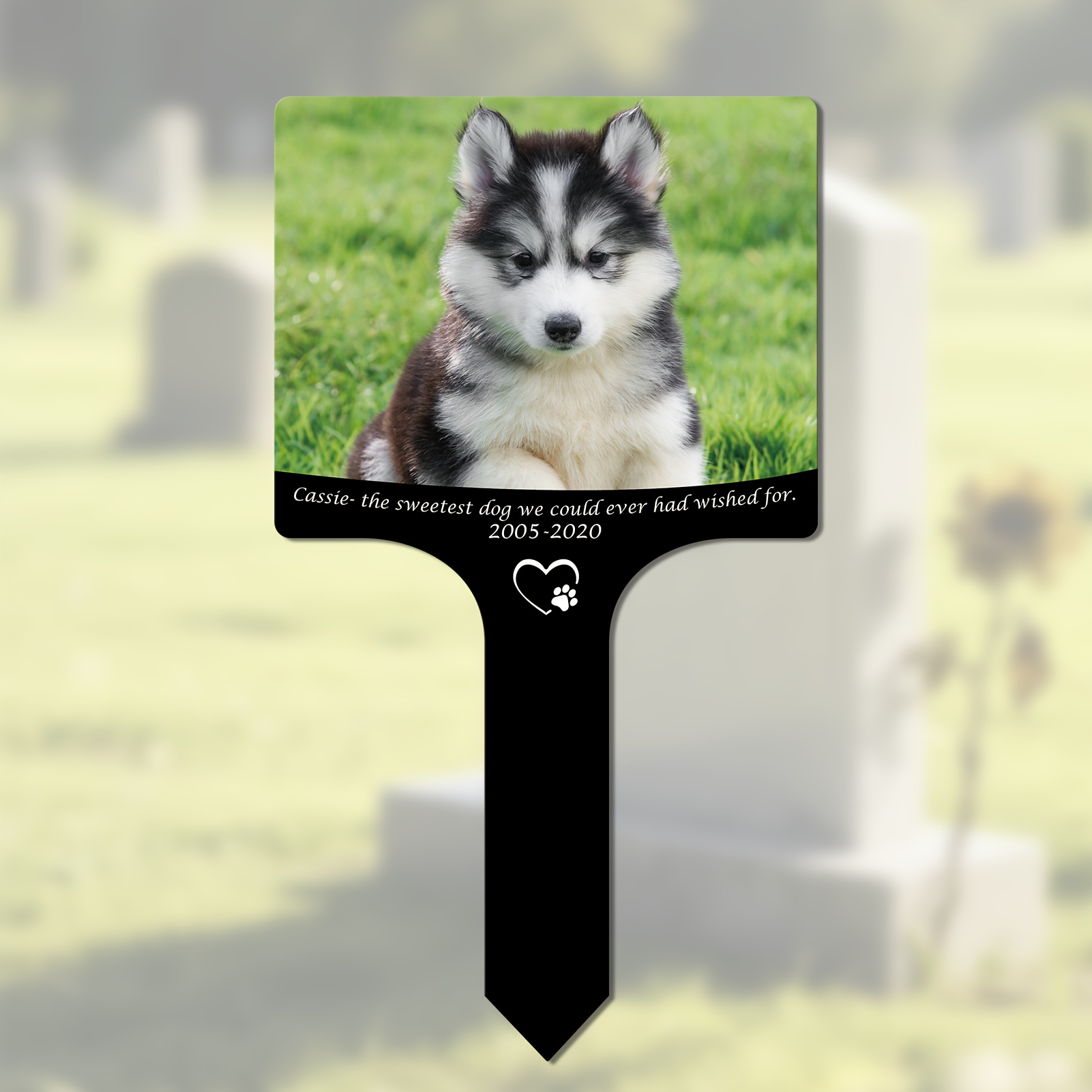 Customizable Personalized Dog Missing Memorial Garden Stake