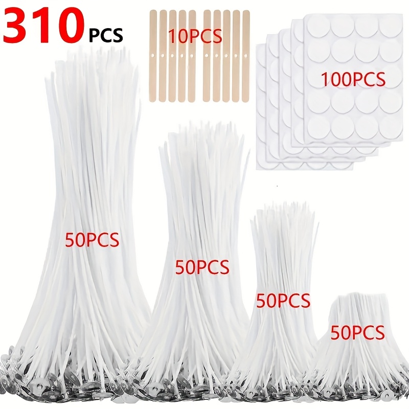 TEMU Set de de 310 piezas, 1 /3.5 pulgadas/6 pulgadas/8 pulgadas (2.6Cm/9Cm/15Cm/20Cm) , 10 Soportes para Etiquetas Adhesivas para para Velas de y