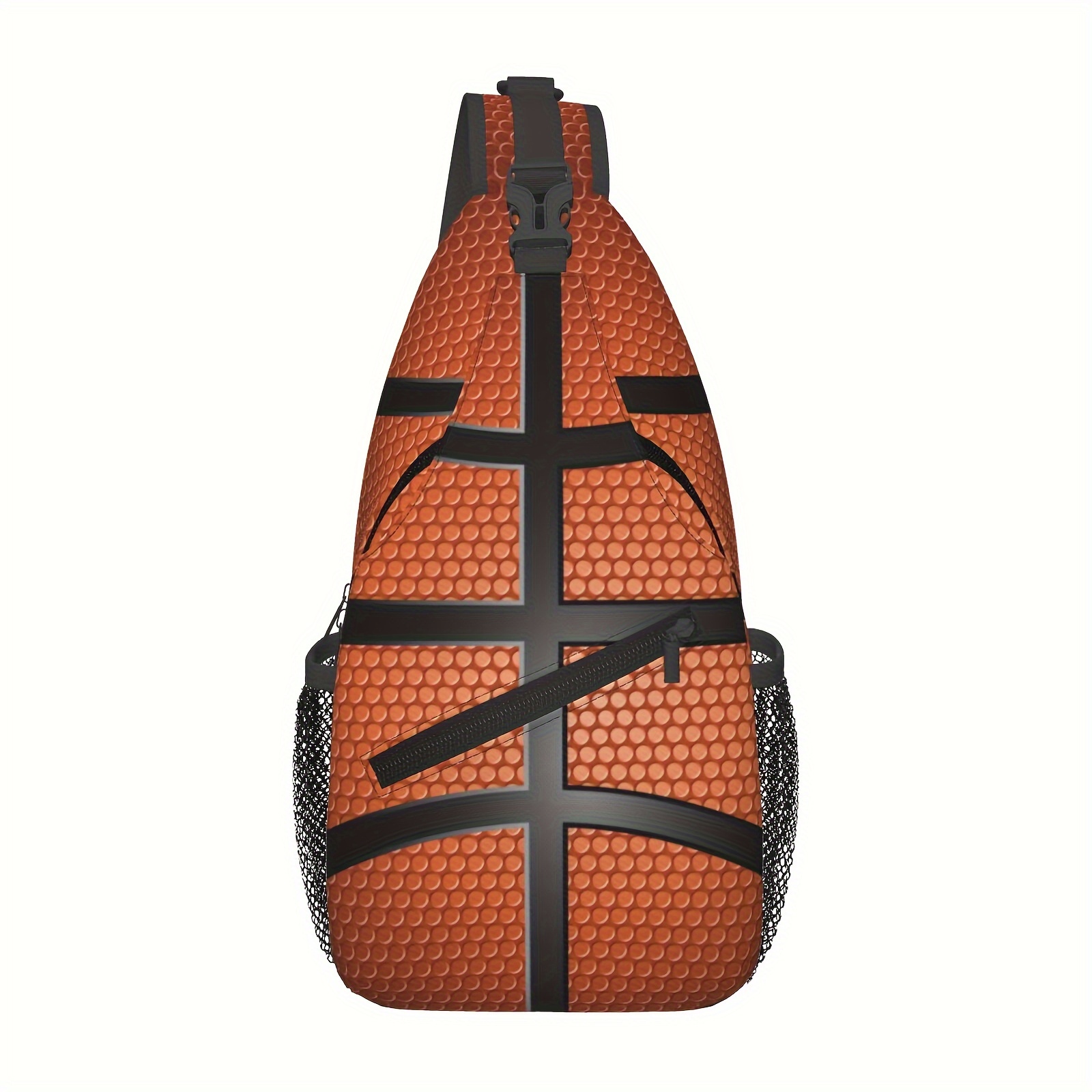 

Men's Basketball Sling Bag - Adjustable Crossbody Chest Bag With Multiple Compartments, Polyester, , Machine Washable For Sports & Outdoor Activities, Basketball Accessories