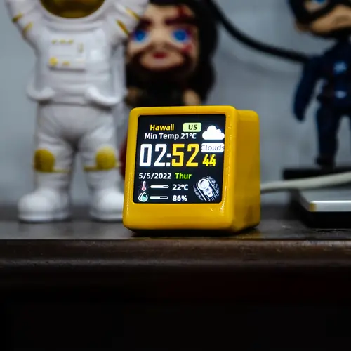Mini Animated Clock wifi weather station sold on Temu Australia