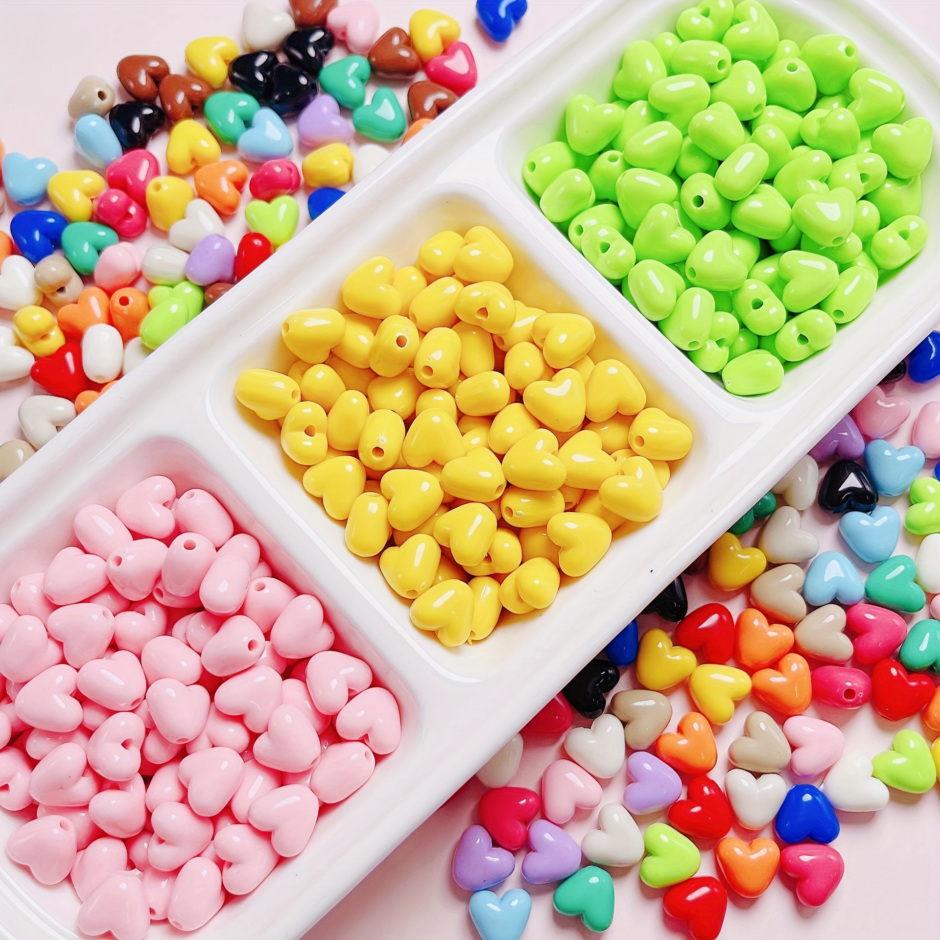 

20pcs - 17mm Colored Spacers For , Bracelets, Necklaces, Keychains, Crafts &