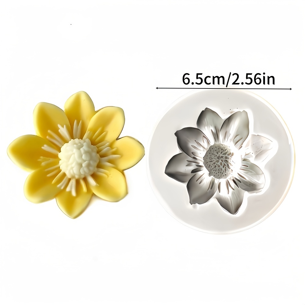 E-shop Neue 3D Lotusblüten-Seifenform aus Silikon, handgefertigte Blumen-Aromatherapie-Kerzen-, Gips-, Zementform, DIY-Bastelgusswerkzeug,