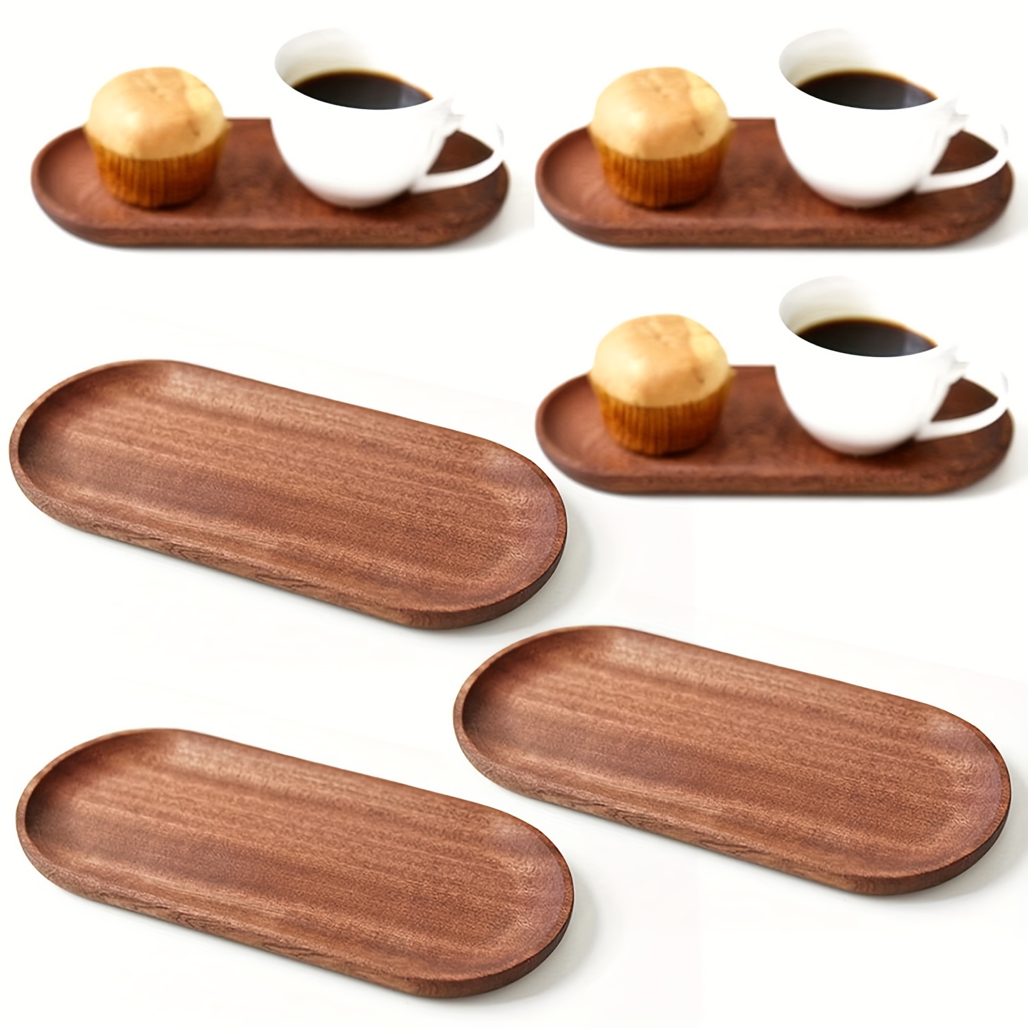 

For Jewellery Key Set Of 6, Wood Cup , Small Wooden , Tableware Decorative (6)