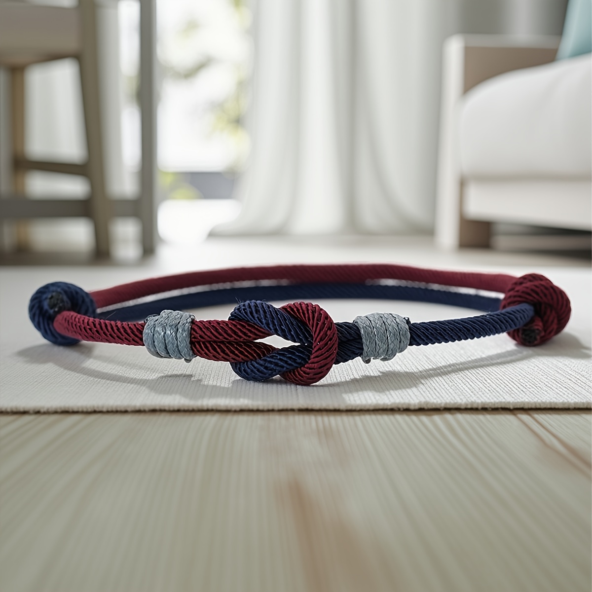 Men's Minimalist Braided Cord Bracelet, Handmade