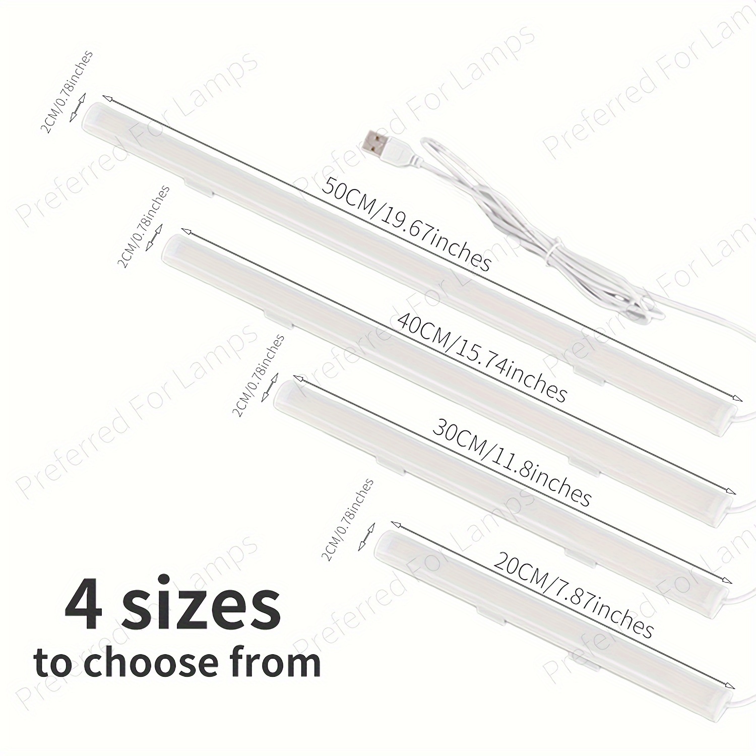 USB Plug-In LED Desk Light Bar for Kitchen & Cabinet