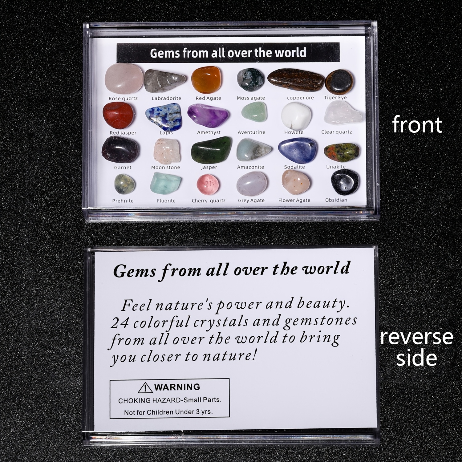 24pcs Natural Stone Mini Mineral Specimens for Home Decoration