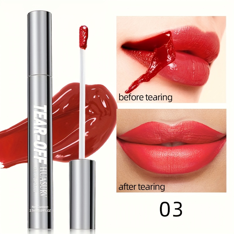 Huasurv Matte -off Lip Gloss, Red Shade Suitable For Tones, Lip Look | Holiday Gift Hs2952-03