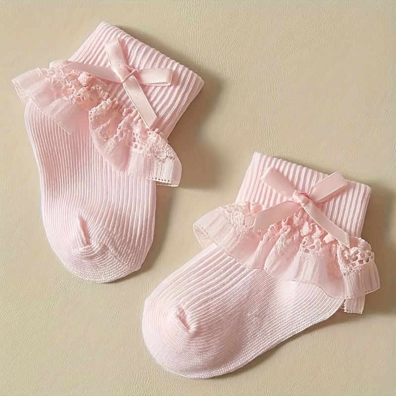 5 paar zachte en elastische babysokjes voor meisjes