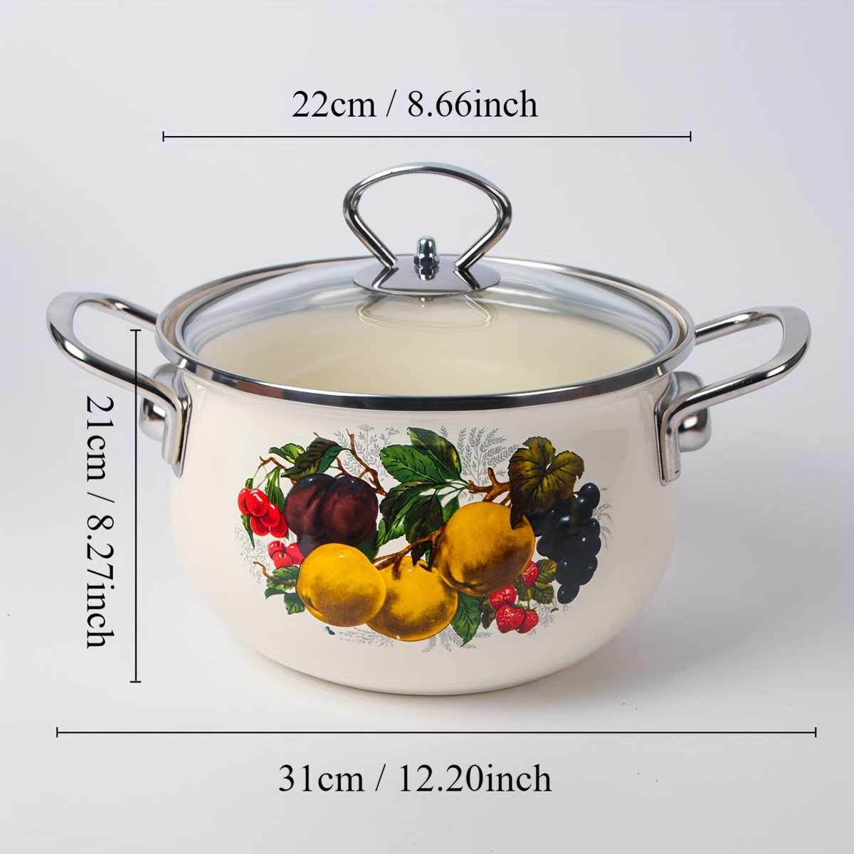 premium enamel thick   large capacity non stick soup pot stew pot braising pot easy to clean suitable for   kitchen outdoor cooking compatible with gas electric stovetops details 9