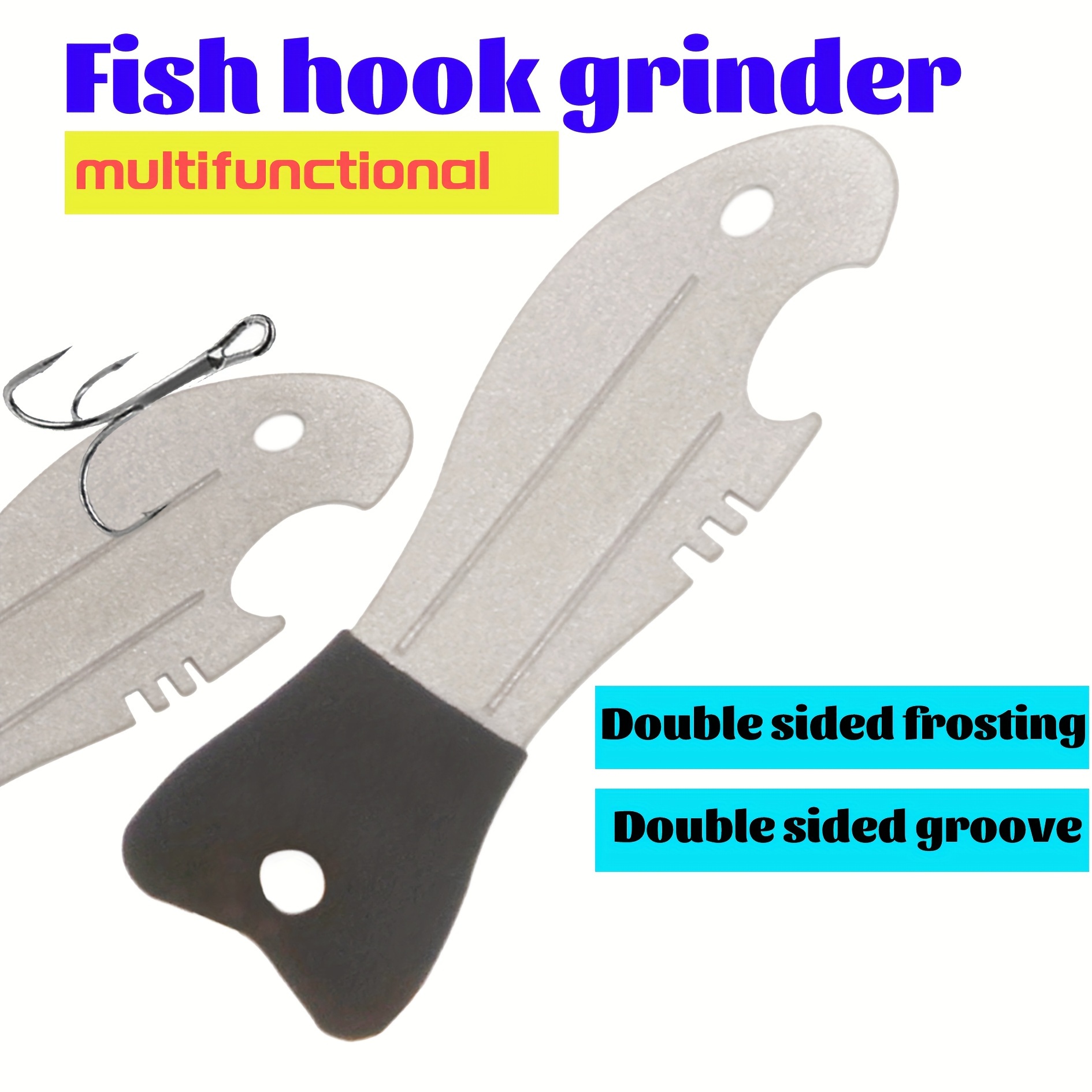 Portable Fish Hook Sharpener Double sided Hook File Three - Temu