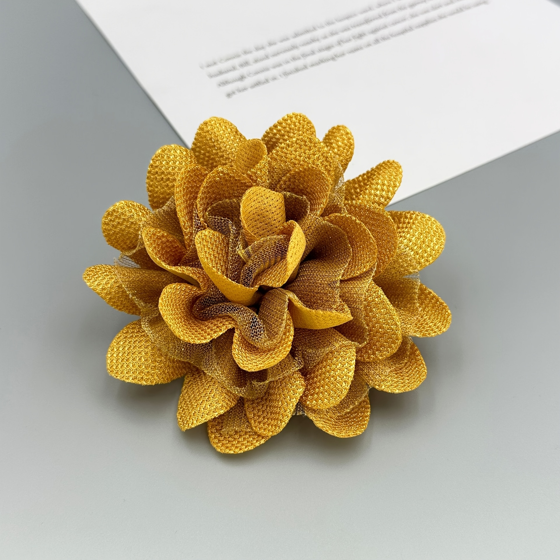 Handcrafted Fabric Flower Brooch Pin Versatile Accessory