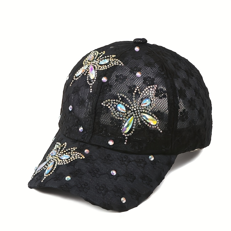 lace colorful diamond decorative baseball cap an - Temu Kuwait display picture 3