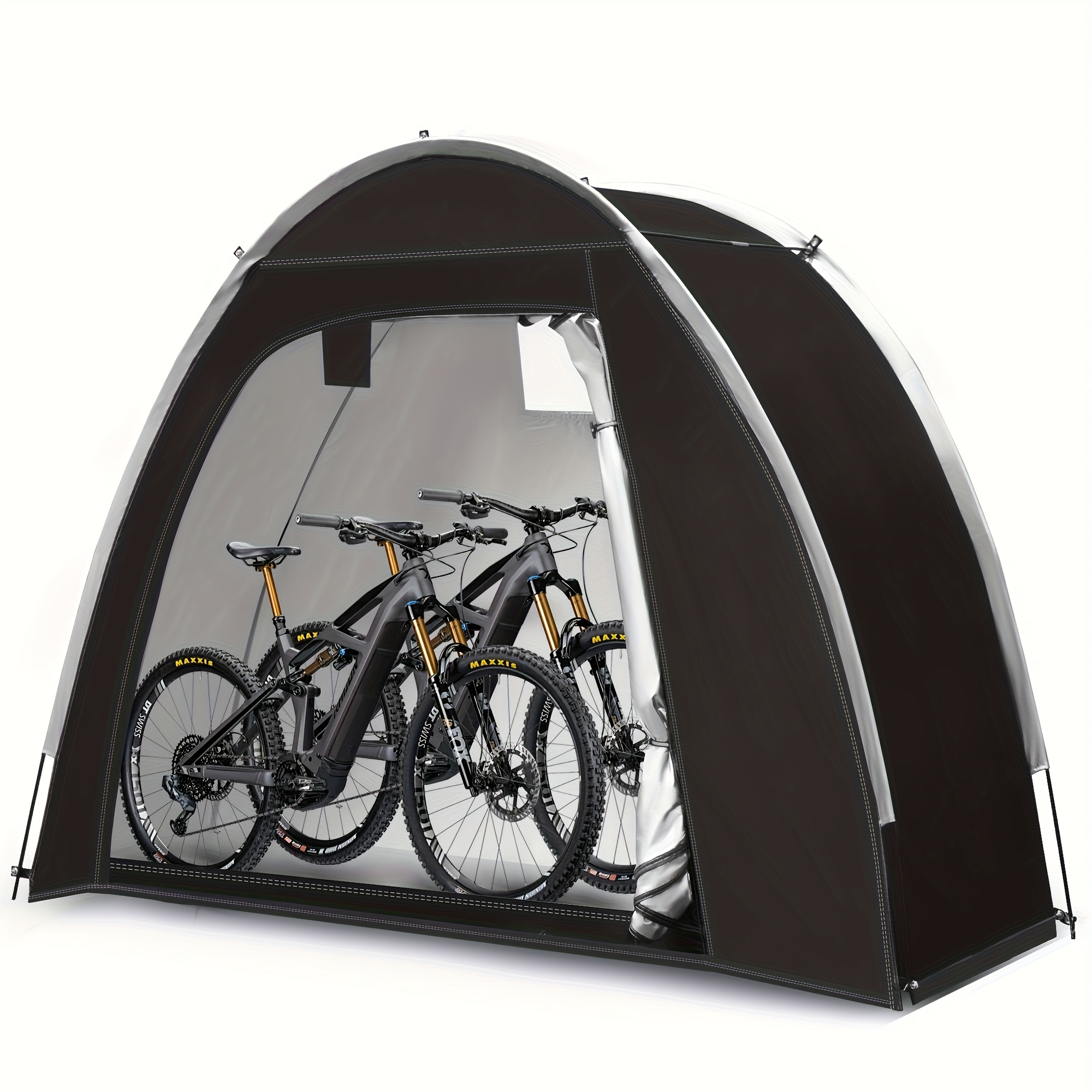 TEMU Outdoor Carport, 210d Oxford Thick Waterproof Fabric, Neat Tent Carport For 2 Bikes, Suitable For Garden, Camping, Outdoor Use