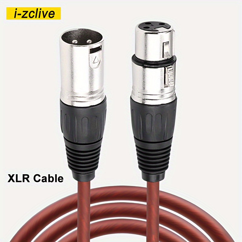 

I-zclive Premium Xlr Audio Cable - Male To Female, Zinc Alloy, 3-pin Balanced Microphone & Speaker Cord For Recording Gear, Preamplifiers, And Radio Stations